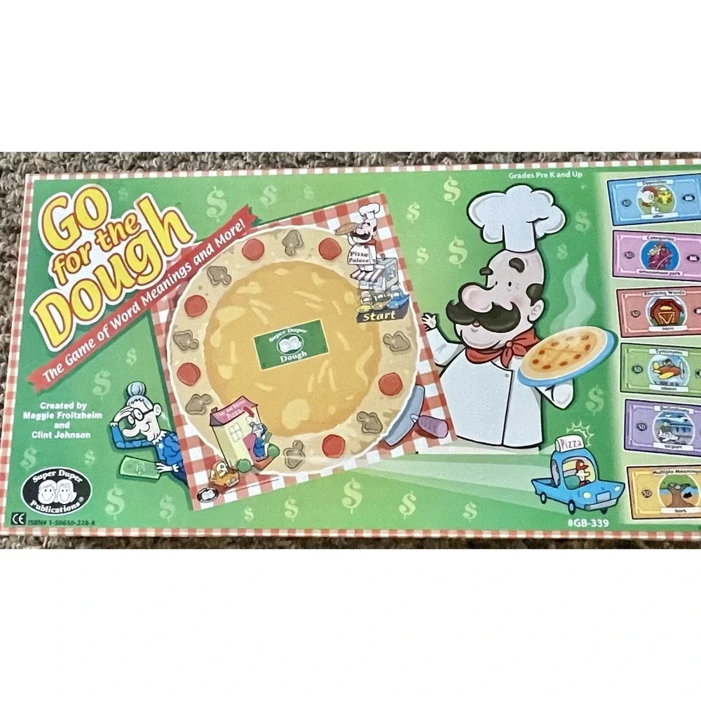 Go for The Dough Vocabulary Word Meaning Board  Educational Game Homeschool Fun